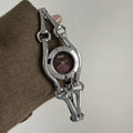 Concave Bracelet Chain Watch - Silver Band Purple Face [BWG4W2I0]