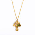 Mushroom Pendant Necklace - Gold [EE034FGN]