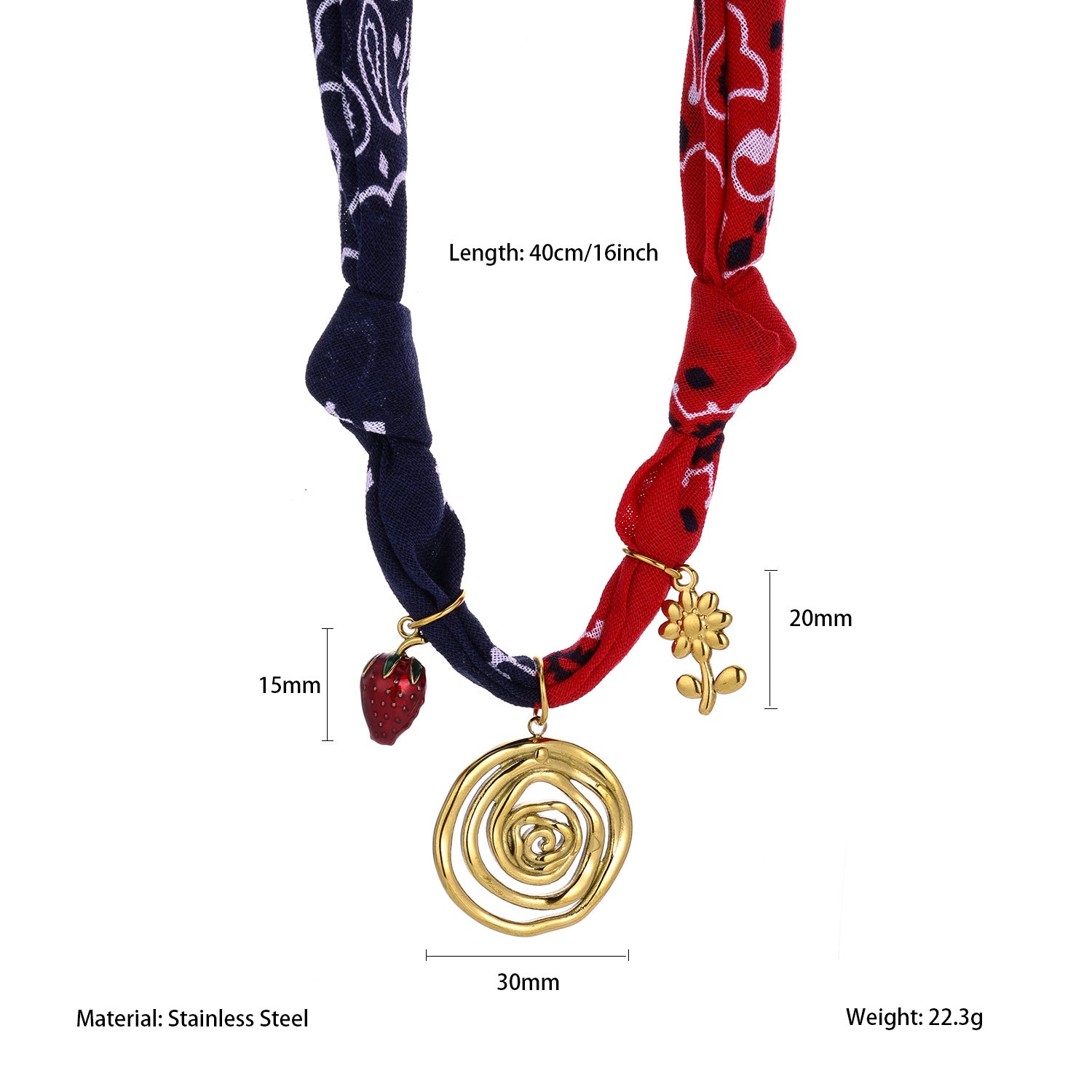 Mercedes Silk Heart Choker - Style 3 [T4SR78D1]