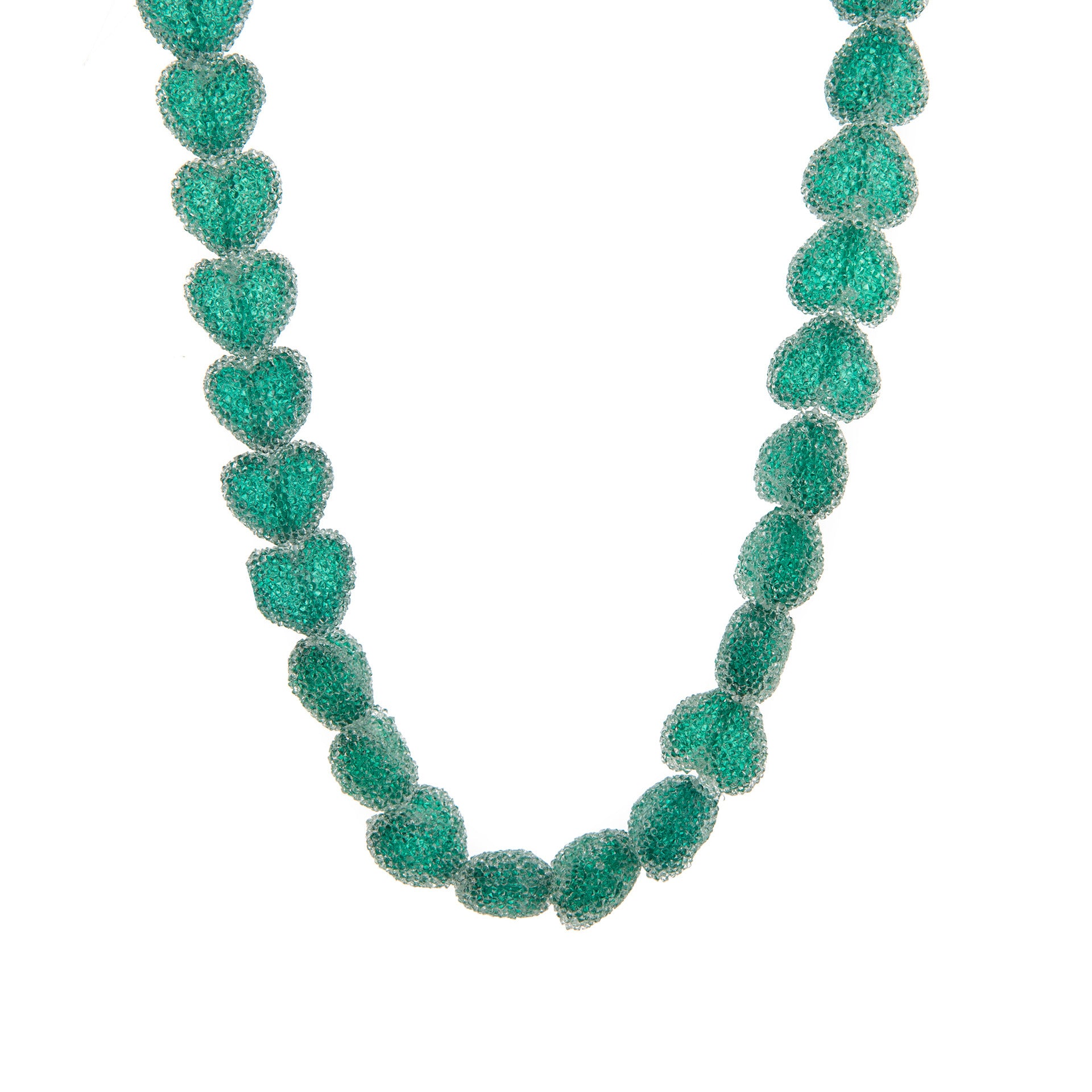 Colorful Heart Resin Pendant Necklace - Dark Green Necklace [1Z12AWFP]