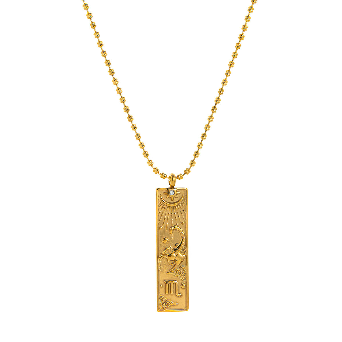 Zodiac Tarot Pendant Necklace - Scorpio [1OORH13V]