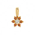 Gisselle Dainty Birthstone Necklace - Small Flower January Pendant [RL5JYPIJ]