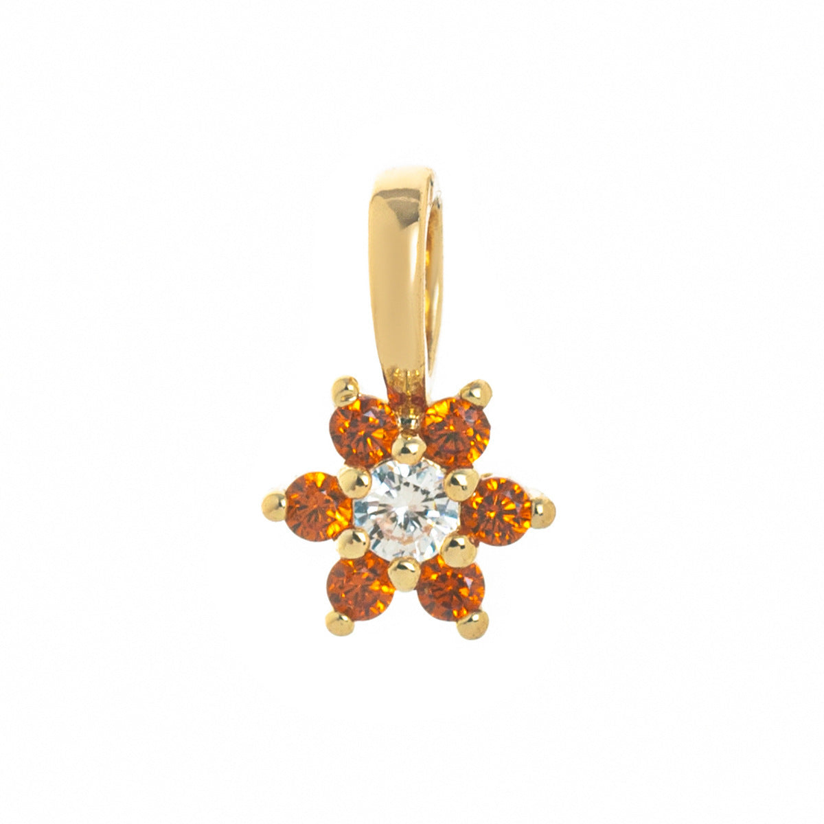 Gisselle Dainty Birthstone Necklace - Small Flower January Pendant [RL5JYPIJ]
