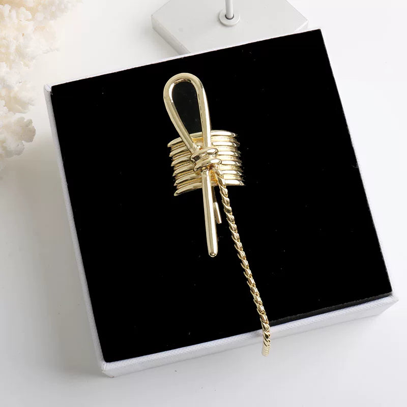 Minimalist Metal Hairpin Hair Clip - Gold [RLPTIQ5Y]