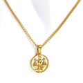 Tamera Zodiac Coin Necklace - Libra - Gold [B47NLNI8]