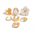 Lenox Floral Stackable Ring Set - White Flower (7-piece)