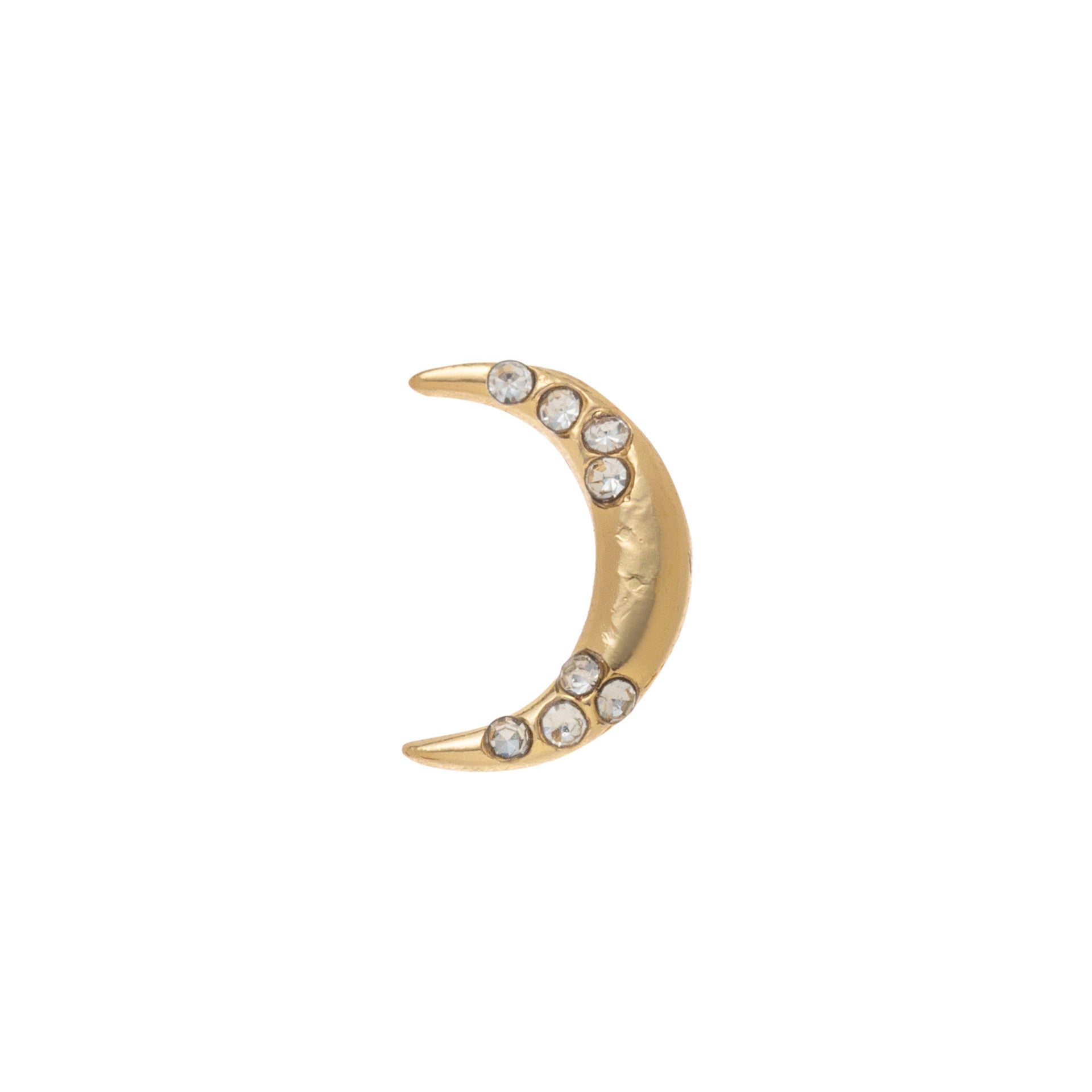 Transparent Locket Pendant Necklace - Crescent Moon (Charm Only) [1PF8Q5UB]