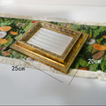 Aria Velvet Ring Display Tray - Ring Tray Off-White Fine Linen [2AM39V15]