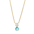 Birthstone Pendant Necklace - March (Clear) [EU2ABURE]