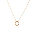 Birthstone Pendant Necklace - Chain + Open Ring [9XKDDK3Q]