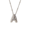 Aiyanah Glossy Bubble Letter Necklace - Silver A [O2O38PDP]