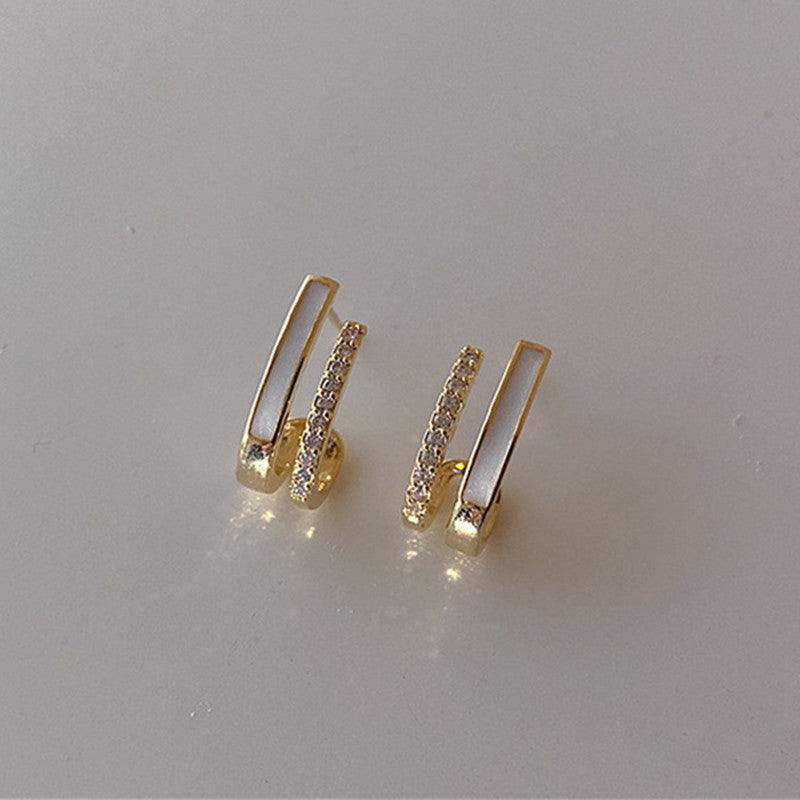 Jakayla Zircon Drop Earrings - Gold [86SHA5ZN]