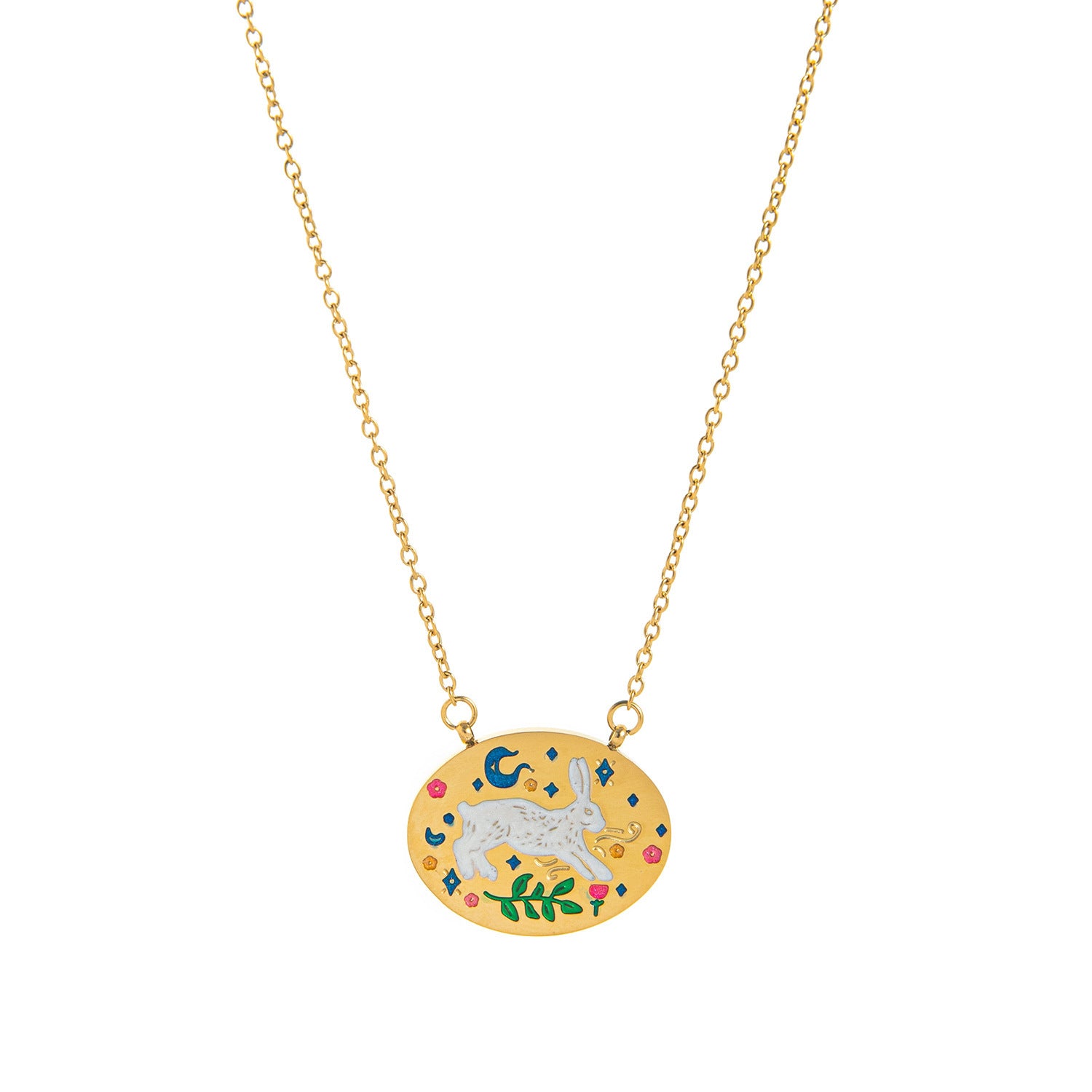 Tracey Dainty Charm Necklace - Horizontal Rabbit [379I0YBS]
