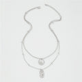 Dinah Retro Layered Necklace - Silver [WFJ8Z5S7]