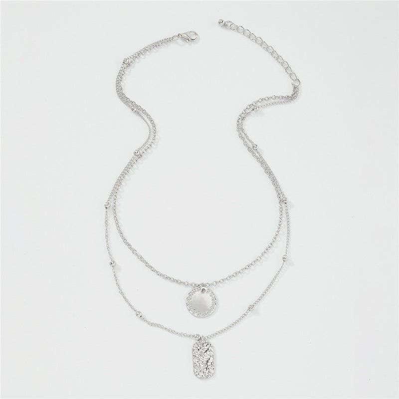 Dinah Retro Layered Necklace - Silver [WFJ8Z5S7]