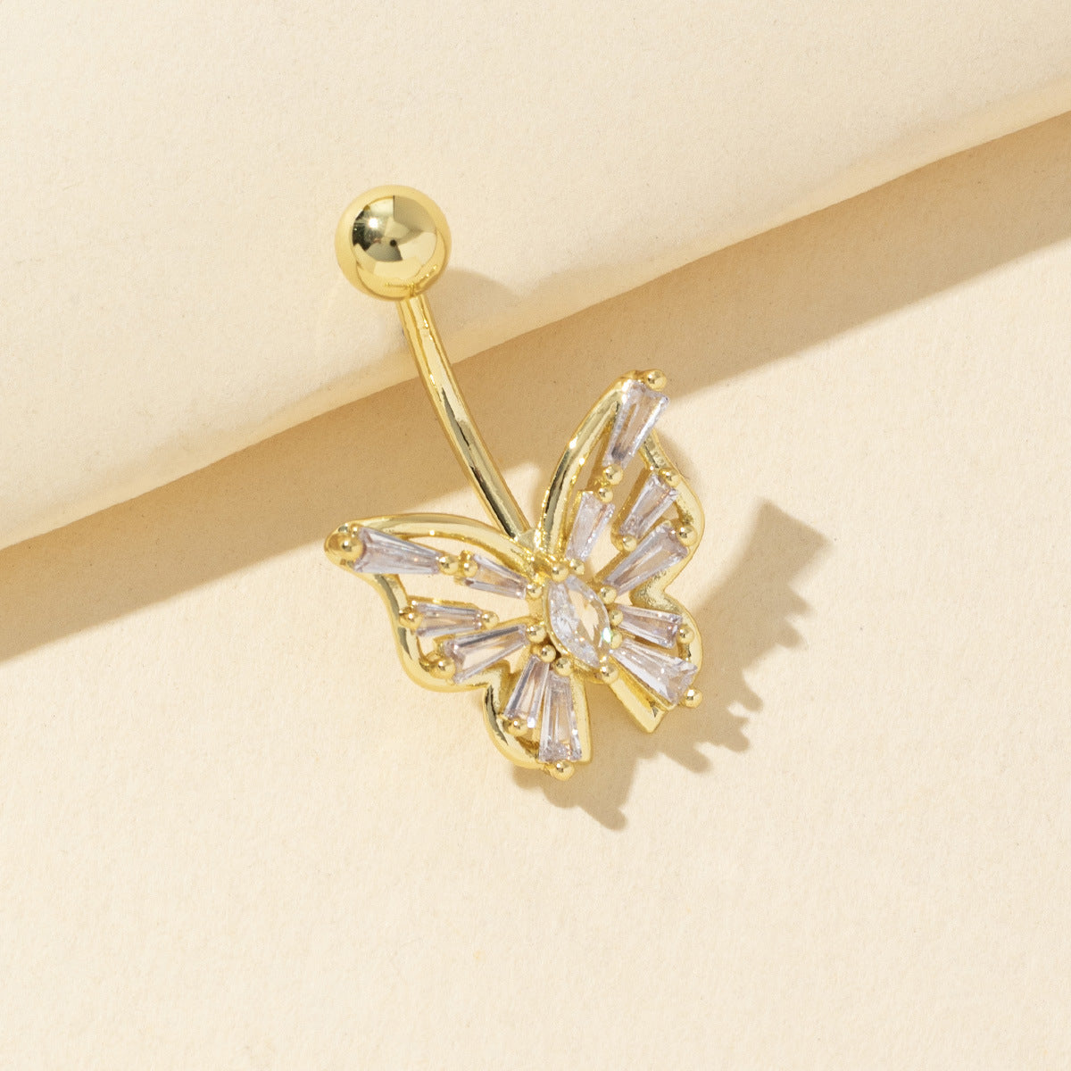 Graciela Dainty Heart Navel Ring - Gold [0TJ0LRUH]
