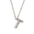 Aiyanah Glossy Bubble Letter Necklace - Silver T [L6JPX2J3]