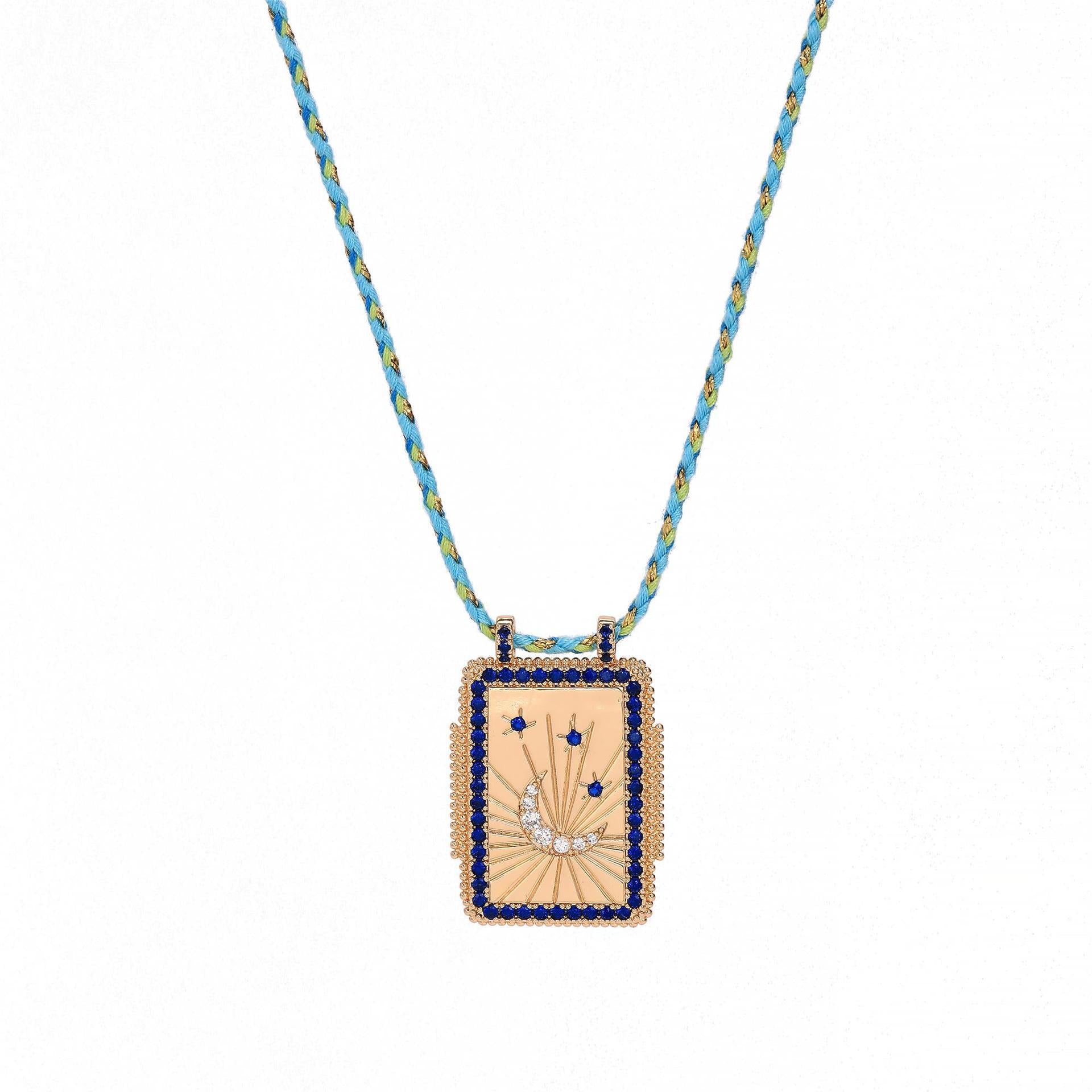Celestial Charm Pendant Necklace - Moon [DA9D8A53]