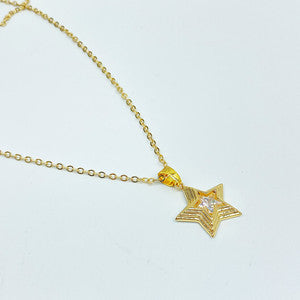 Dainty Zircon Pendant Necklace - Star Zircon Necklace [RRIDRQ24]
