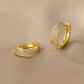 Amarachi Geometric Zircon Earrings - Gold [ZPSOMY6V]