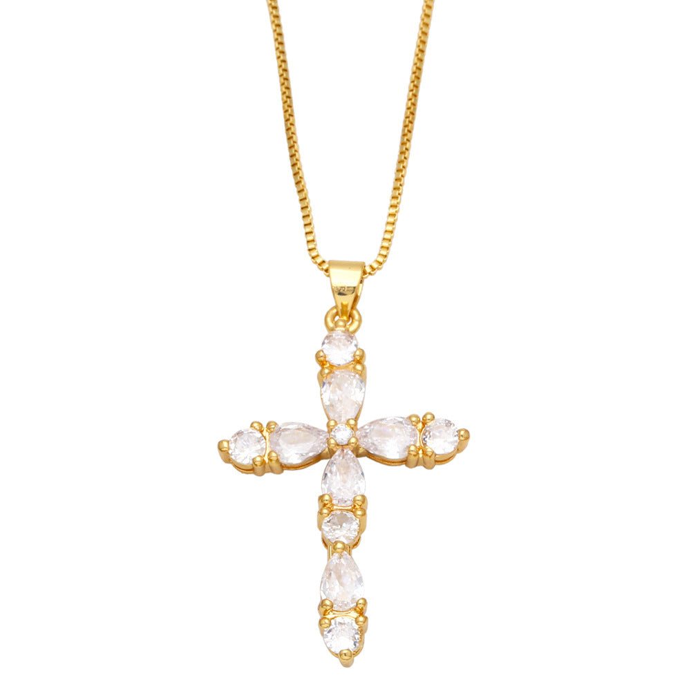 Ainhoa Colorful Zircon Necklace - White [4W6EIIUP]