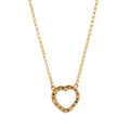 Floating Locket Pendant Necklace - Heart Color Drill Glass Locket Necklace [2HHZB6OD]