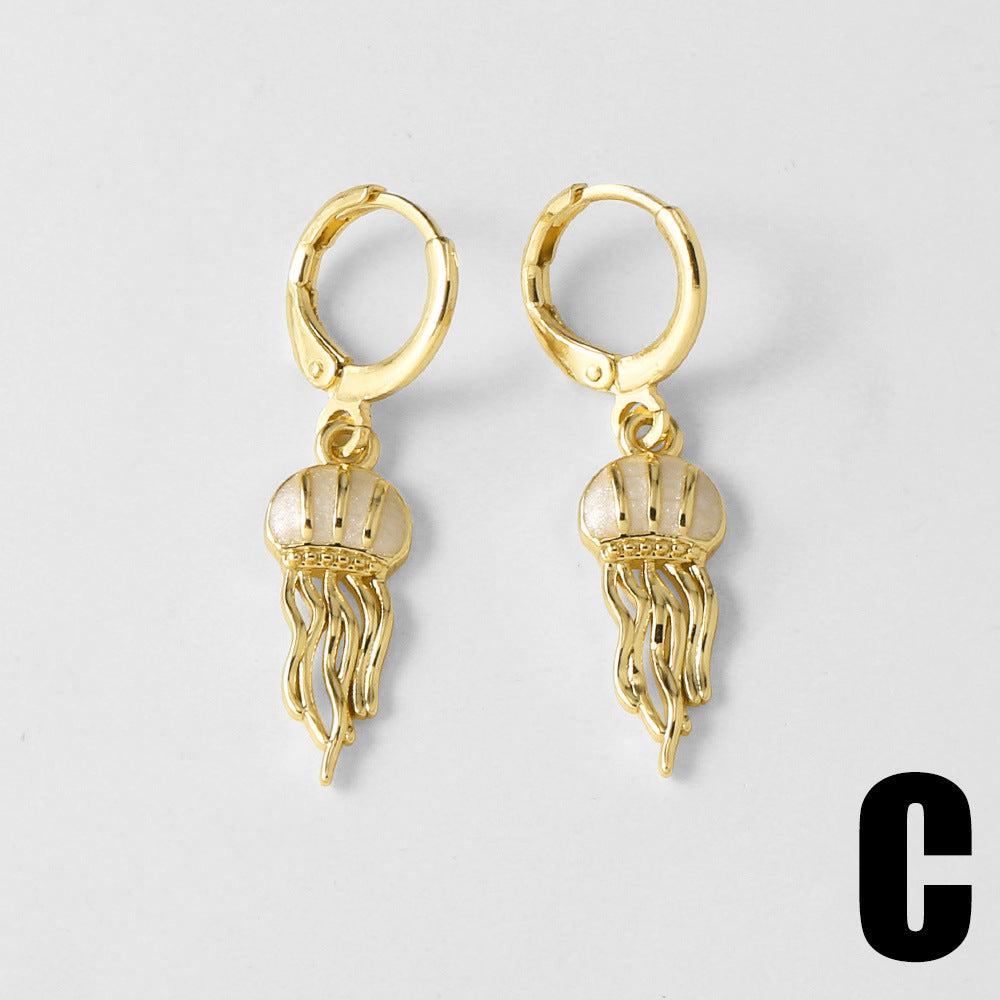 Joselyn Ocean Charm Drop Earrings - Style C [EFQ44LG5]