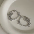 Isley Zircon Cat Bow Earrings - Medium Cat Earrings [PL1ZR920]