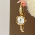 Elegant Square Bracelet Watch - Gold with White Dial [5X05ABU3]