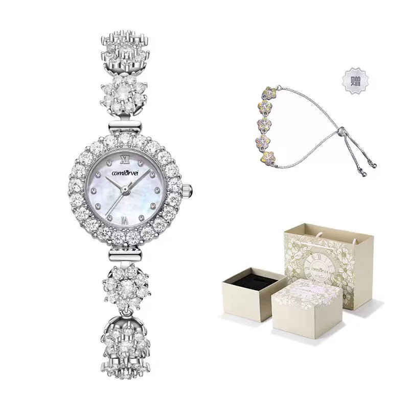 Elegant Bracelet Watch - White [6XID6C0B]