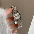 Vintage Square Bracelet Watch - Silver Band Grey Face (Steel Band) [TCJH942X]