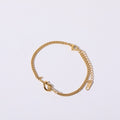 Initial Knot Chain Necklace - Bracelet (17+5cm) [5396AFBT]