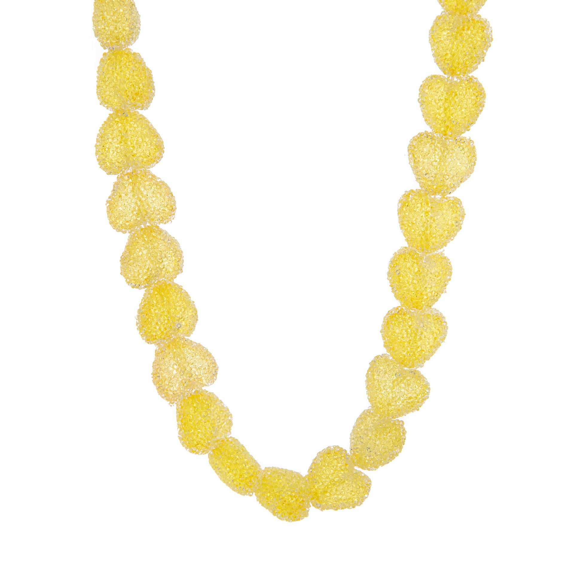 Colorful Heart Resin Pendant Necklace - Yellow Necklace [R8CE7FLX]