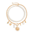 Verity Sun Starfish Necklace Set - Gold