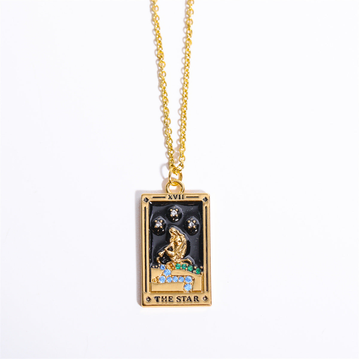 Athena Gilded Tarot Charm Necklace - Star [0CXSV5HD]