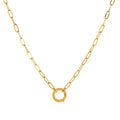 Lotus Birthstone Cube Necklace - Paperclip Chain (Premium) [I6CE0M0D]