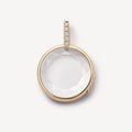 Floating Charm Locket Necklace - Round Transparent Locket Necklace (O-Chain) [YE2TPPJT]