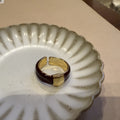 Kaylor Sculpted Enamel Ring - Gold Narrow Red Ring [GZZG3UUV]