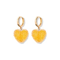 Damiya Jelly Heart Necklace - Yellow Earrings [SI1CDWPX]