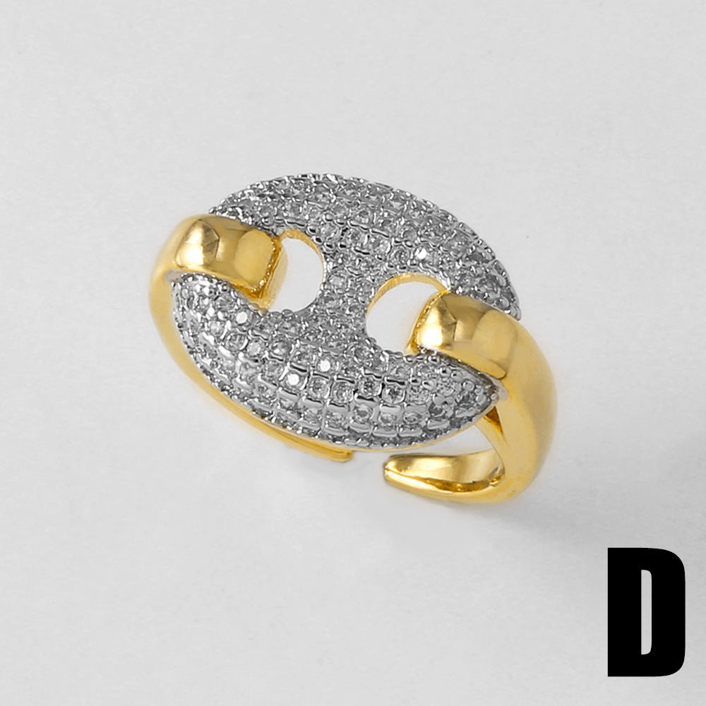 Ayah Dual-Tone Leopard Ring - Style D [T9X01YGK]
