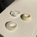 Ainslee Stackable Resin Ring Set - Off-White Three-Piece Set [9YTVKRV6]