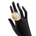Maybelle Sculptural Pearl Ring - Style 2 Gold [QKQ4IWC7]