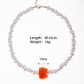 Camden Beaded Ocean Charm Necklace - Orange Crab Necklace [C2KHLWL9]