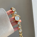 Anessa Crystal Bracelet Watch - Gold Crystal White Dial [TZZO9NVW]