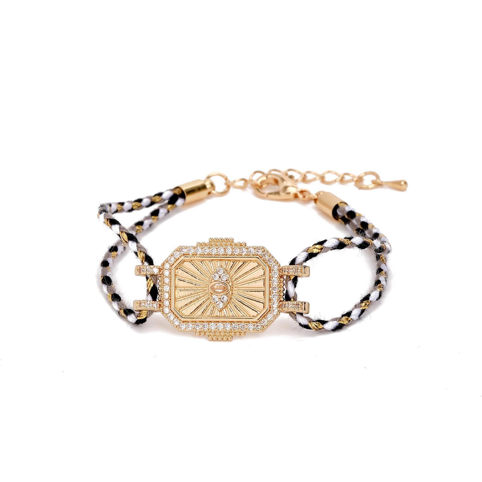 Elouise Gilded Tarot Pendants - Gold Eye Bracelet [JE687LWK]