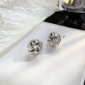 Emerald Braided Sphere Earrings - Silver [S96SOC6U]
