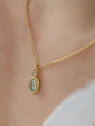 Callie Blue Topaz Silver Necklace