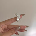 Kelsie Butterfly Stone Ring - White Quartz [H0AQ5SFH]