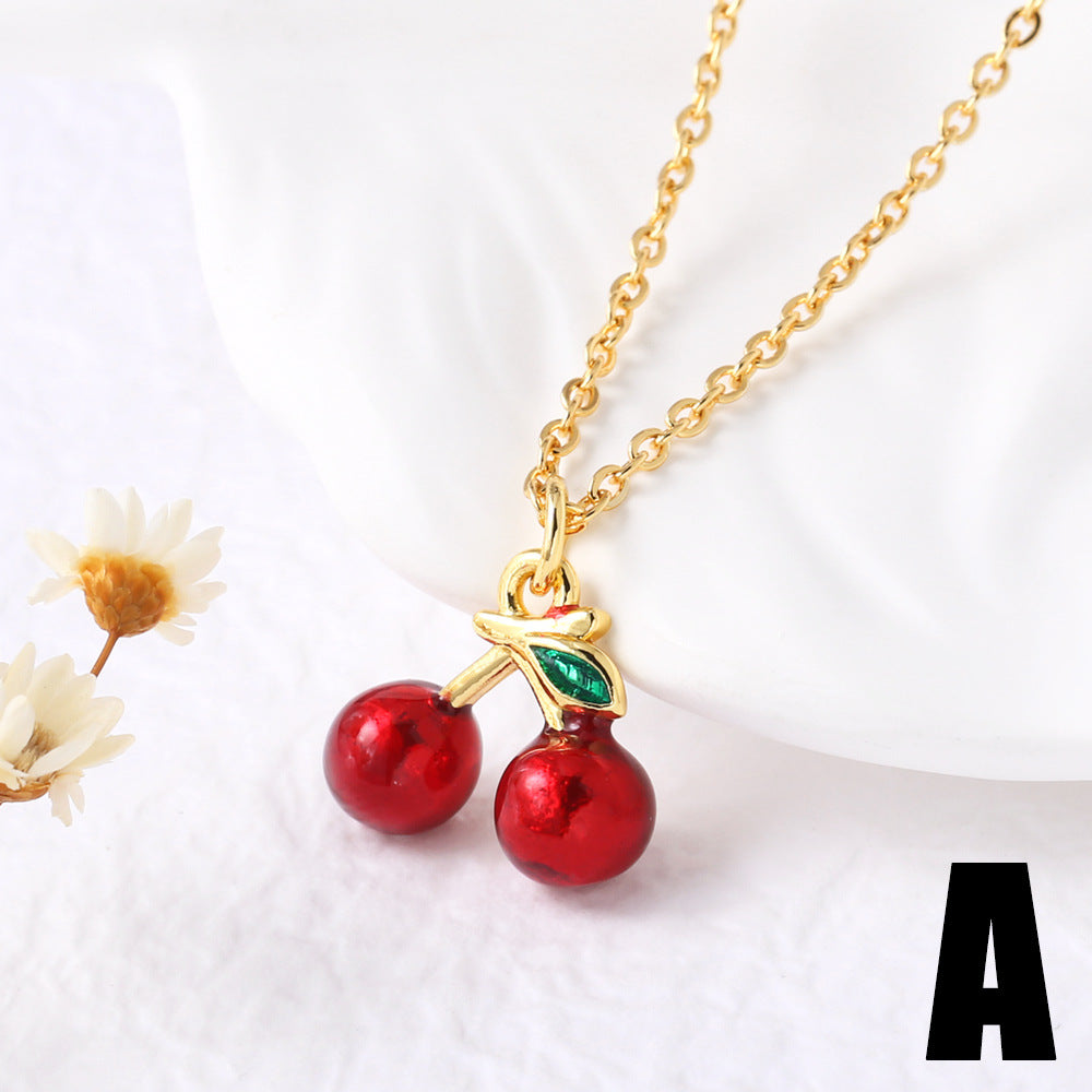 Karol Cherry Pendant Necklace - Style 1 [Q8X1D1F9]