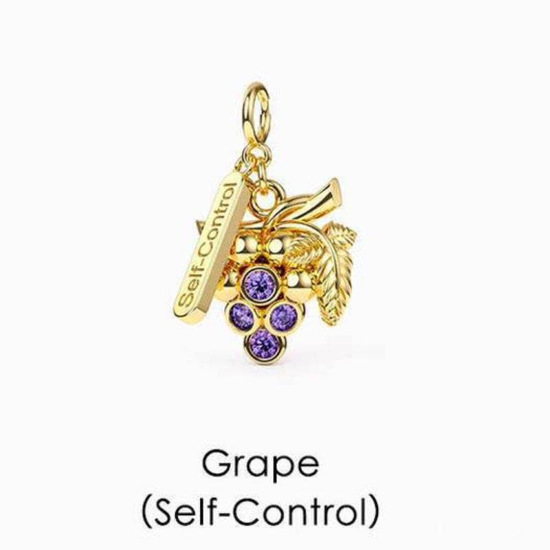 Tropical Fruit Pendant Necklace - Grape [U12ZEBAT]